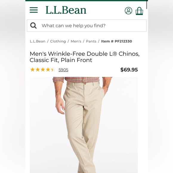 L.L. Bean Other - L.L. Bean Men's Chinos Casual Style Khaki Work Pants-Multiple colors-34x30